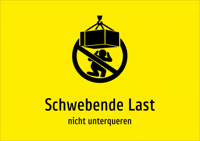Schwebende Last - nicht unterqueren