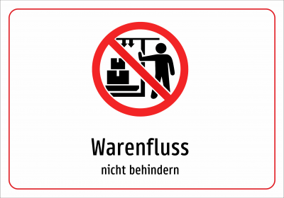Warenfluss - nicht behindern
