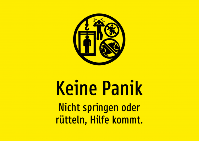 Keine Panik - Nicht springen oder rütteln, Hilfe kommt.