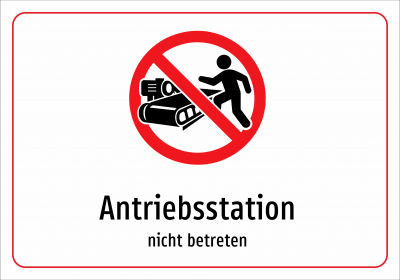 Antriebsstation - nicht betreten