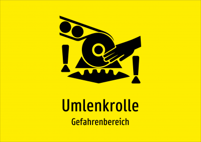 Umlenkrolle - Gefahrenbereich