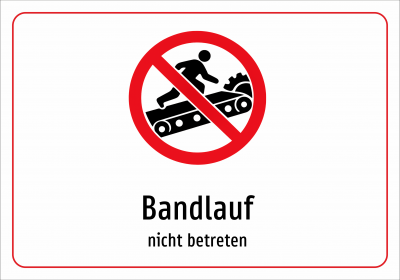 Bandlauf - nicht betreten