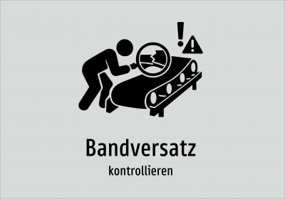 Bandversatz - kontrollieren