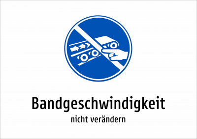 Bandgeschwindigkeit - nicht verändern