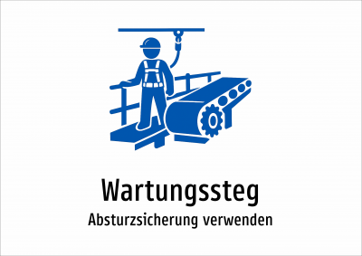 Wartungssteg - Absturzsicherung verwenden