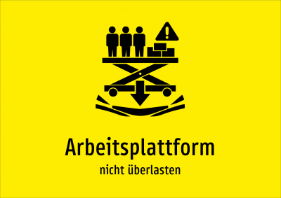 Arbeitsplattform - nicht überlasten