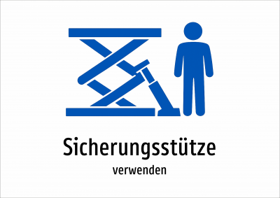 Sicherungsstütze - verwenden