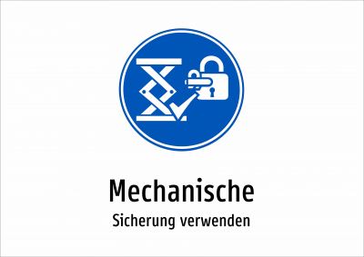 Mechanische - Sicherung verwenden