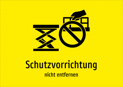 Schutzvorrichtung - nicht entfernen