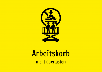 Arbeitskorb - nicht überlasten