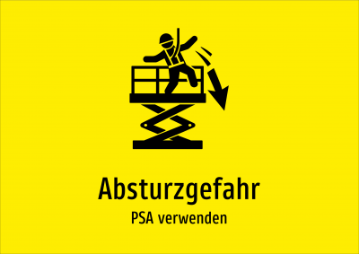Absturzgefahr - PSA verwenden