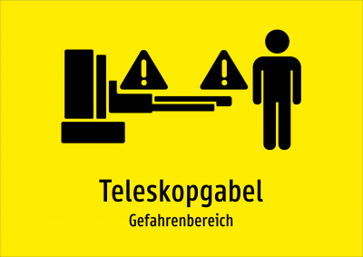 Teleskopgabel - Gefahrenbereich