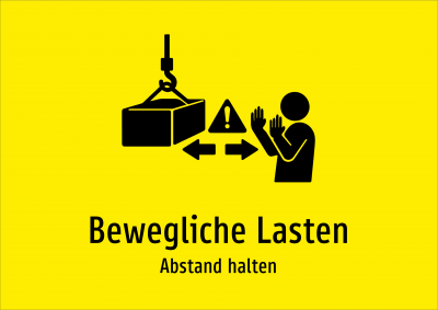 Bewegliche Lasten - Abstand halten