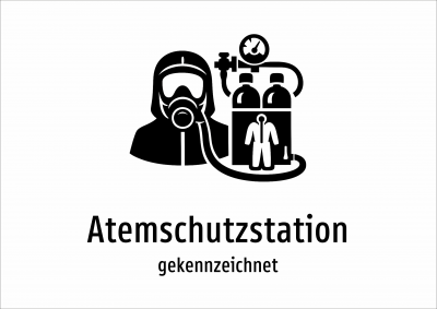 Atemschutzstation - gekennzeichnet