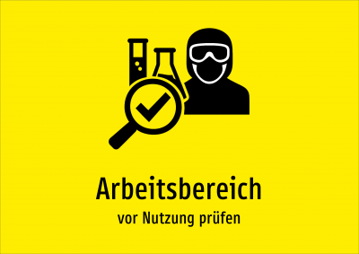 Arbeitsbereich - vor Nutzung prüfen