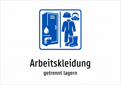 Arbeitskleidung - getrennt lagern