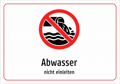 Abwasser - nicht einleiten