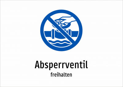 Absperrventil - freihalten