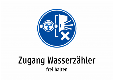 Zugang Wasserzähler - frei halten