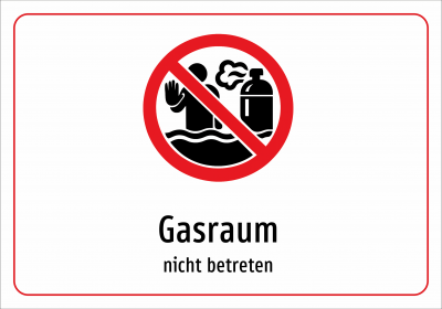 Gasraum - nicht betreten