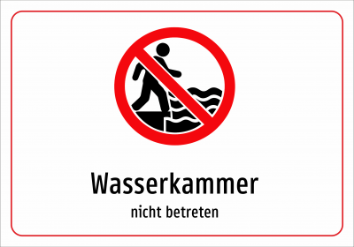 Wasserkammer - nicht betreten