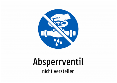 Absperrventil - nicht verstellen