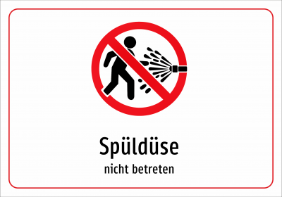 Spüldüse - nicht betreten