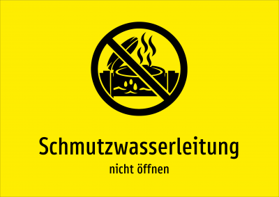 Schmutzwasserleitung - nicht öffnen