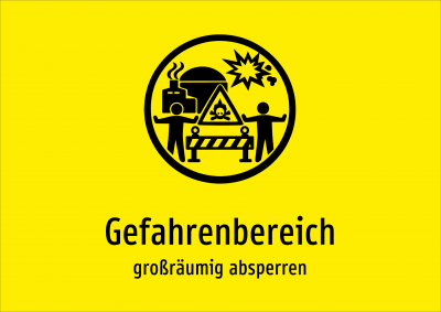 Gefahrenbereich - großräumig absperren
