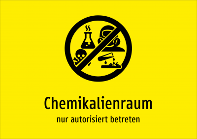Chemikalienraum - nur autorisiert betreten
