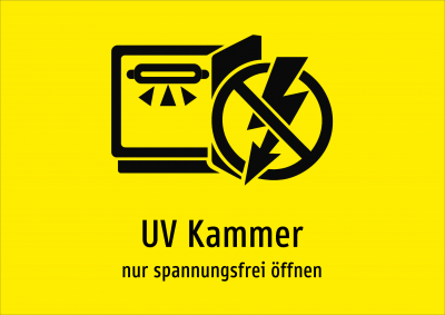 UV Kammer - nur spannungsfrei öffnen