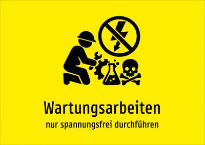Wartungsarbeiten - nur spannungsfrei durchführen
