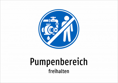 Pumpenbereich - freihalten