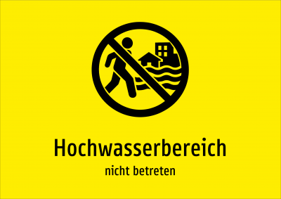 Hochwasserbereich - nicht betreten