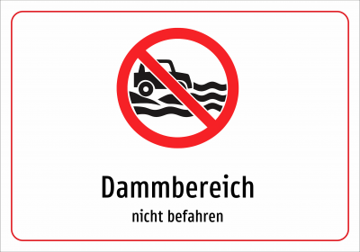 Dammbereich - nicht befahren