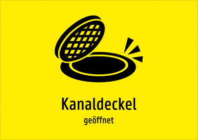Kanaldeckel - geöffnet