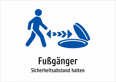 Fußgänger - Sicherheitsabstand halten