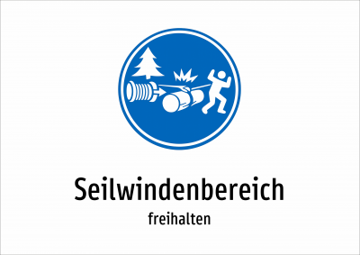 Seilwindenbereich - freihalten