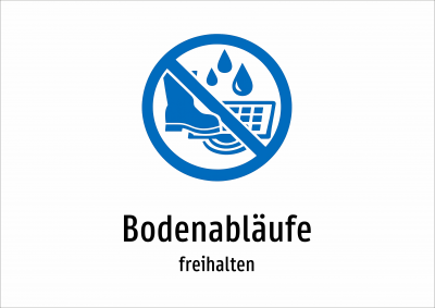 Bodenabläufe - freihalten