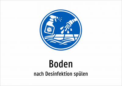 Boden - nach Desinfektion spülen