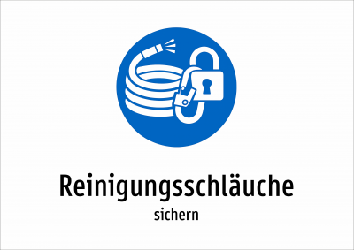 Reinigungsschläuche - sichern