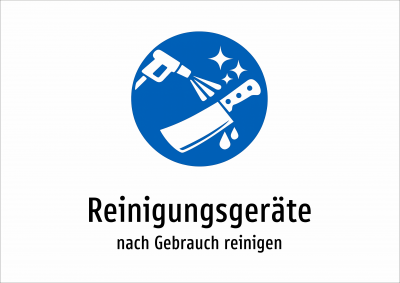 Reinigungsgeräte - nach Gebrauch reinigen