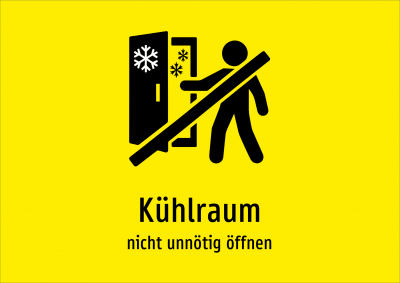 Kühlraum - nicht unnötig öffnen