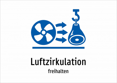 Luftzirkulation - freihalten