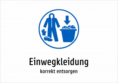Einwegkleidung - korrekt entsorgen