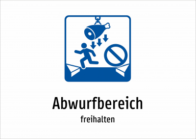 Abwurfbereich - freihalten