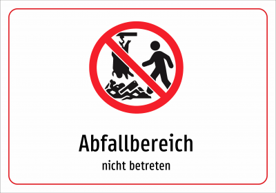 Abfallbereich - nicht betreten