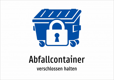 Abfallcontainer - verschlossen halten