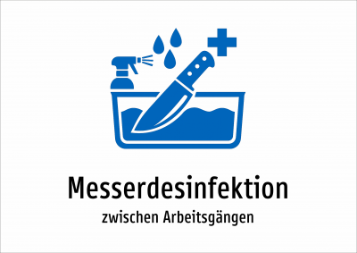 Messerdesinfektion - zwischen Arbeitsgängen