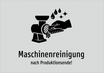 Maschinenreinigung - nach Produktionsende!